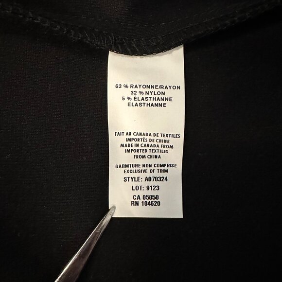 Black Blazer Jacket Womens Size S Jersey Stretch Fabric - Picture 4 of 5